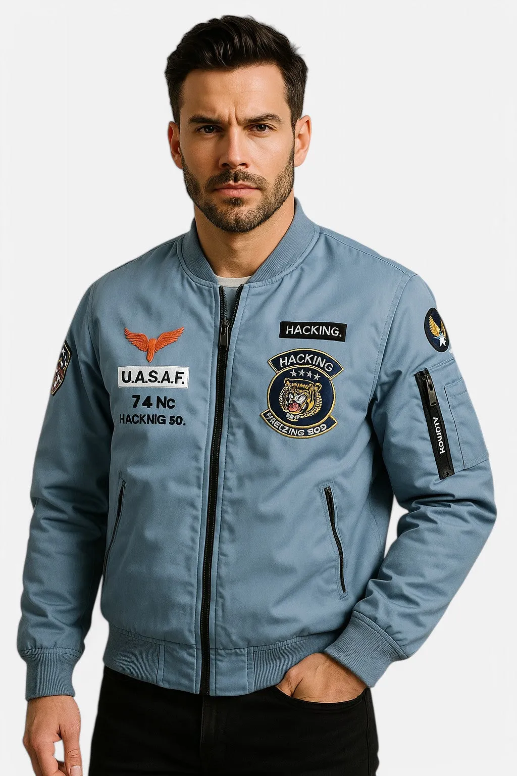 Monacogents | Military Style Fleece-Lined Bomber Jacket