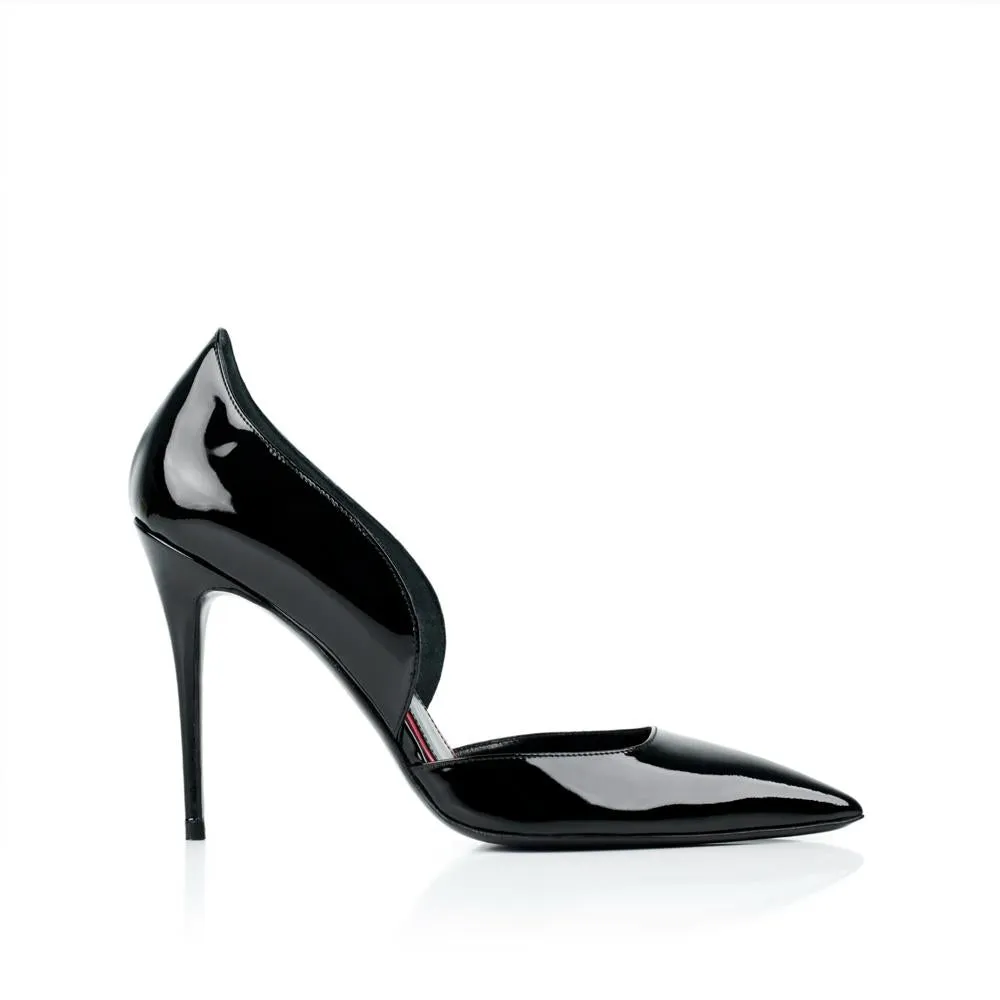 Monica 100 Mm Black Patent Leather
