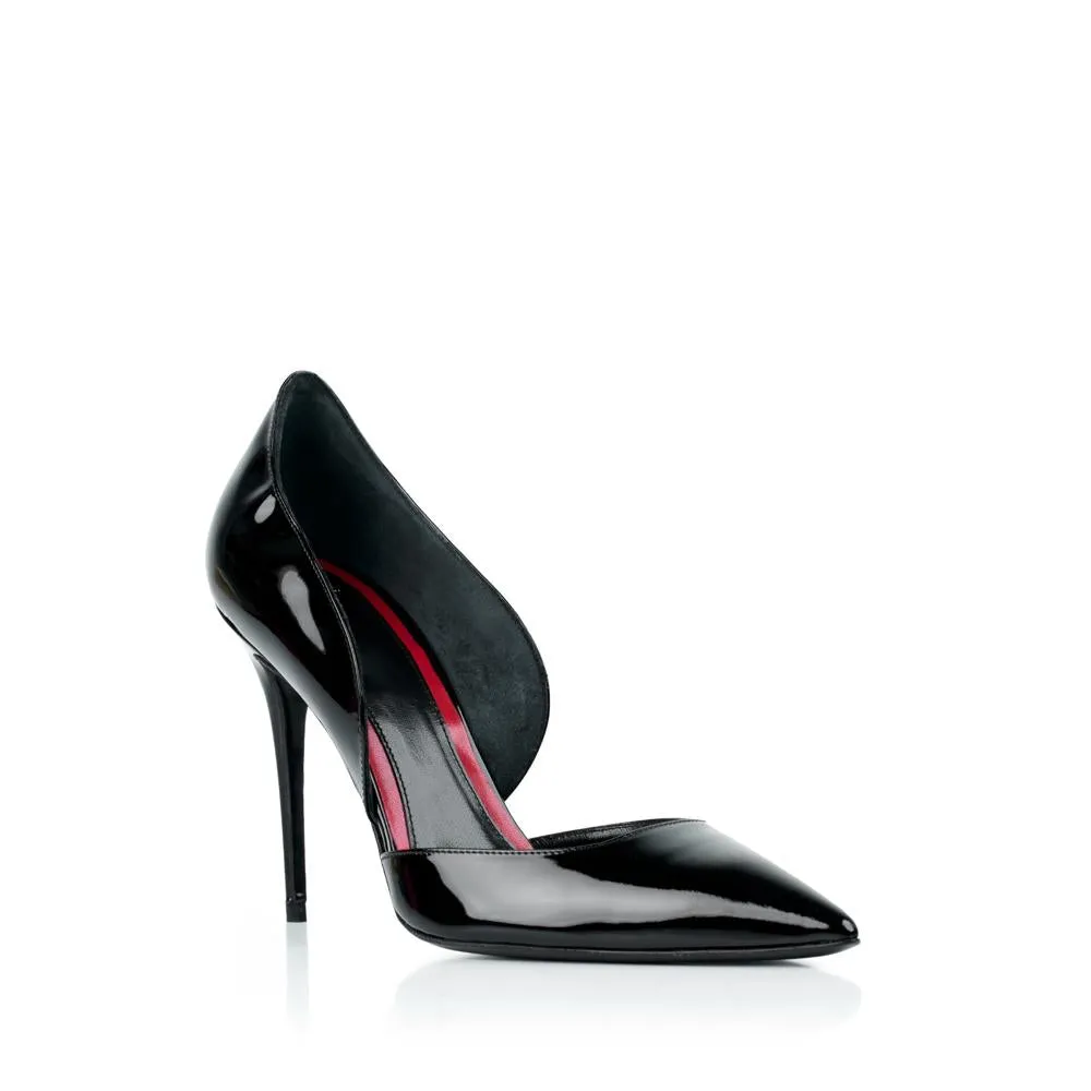 Monica 100 Mm Black Patent Leather