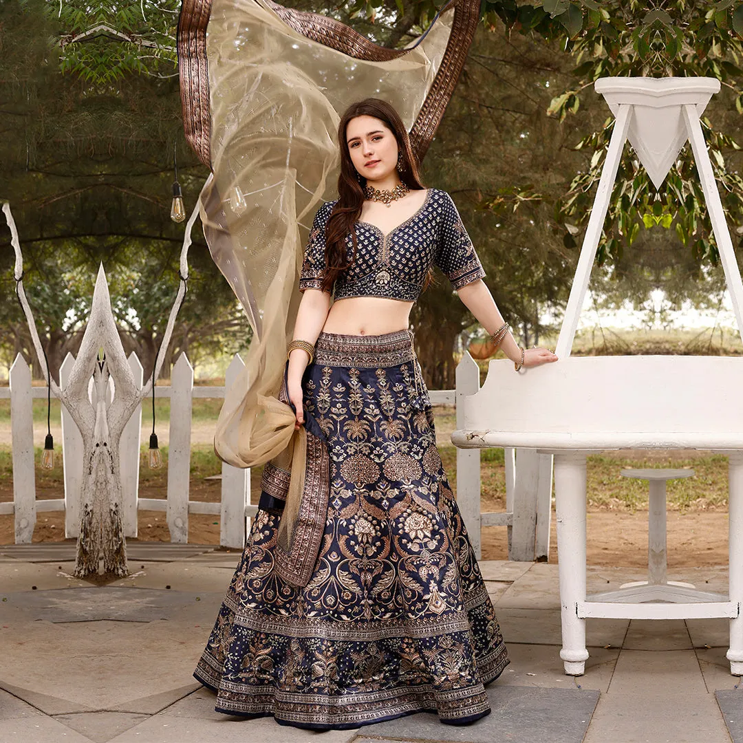 Moonlight Muse Lehenga Set with Beige Dupatta