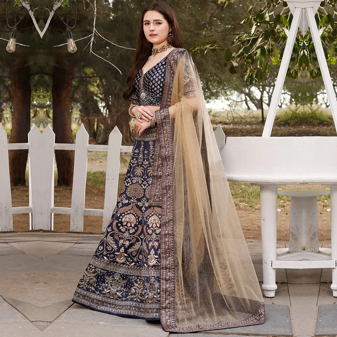 Moonlight Muse Lehenga Set with Beige Dupatta