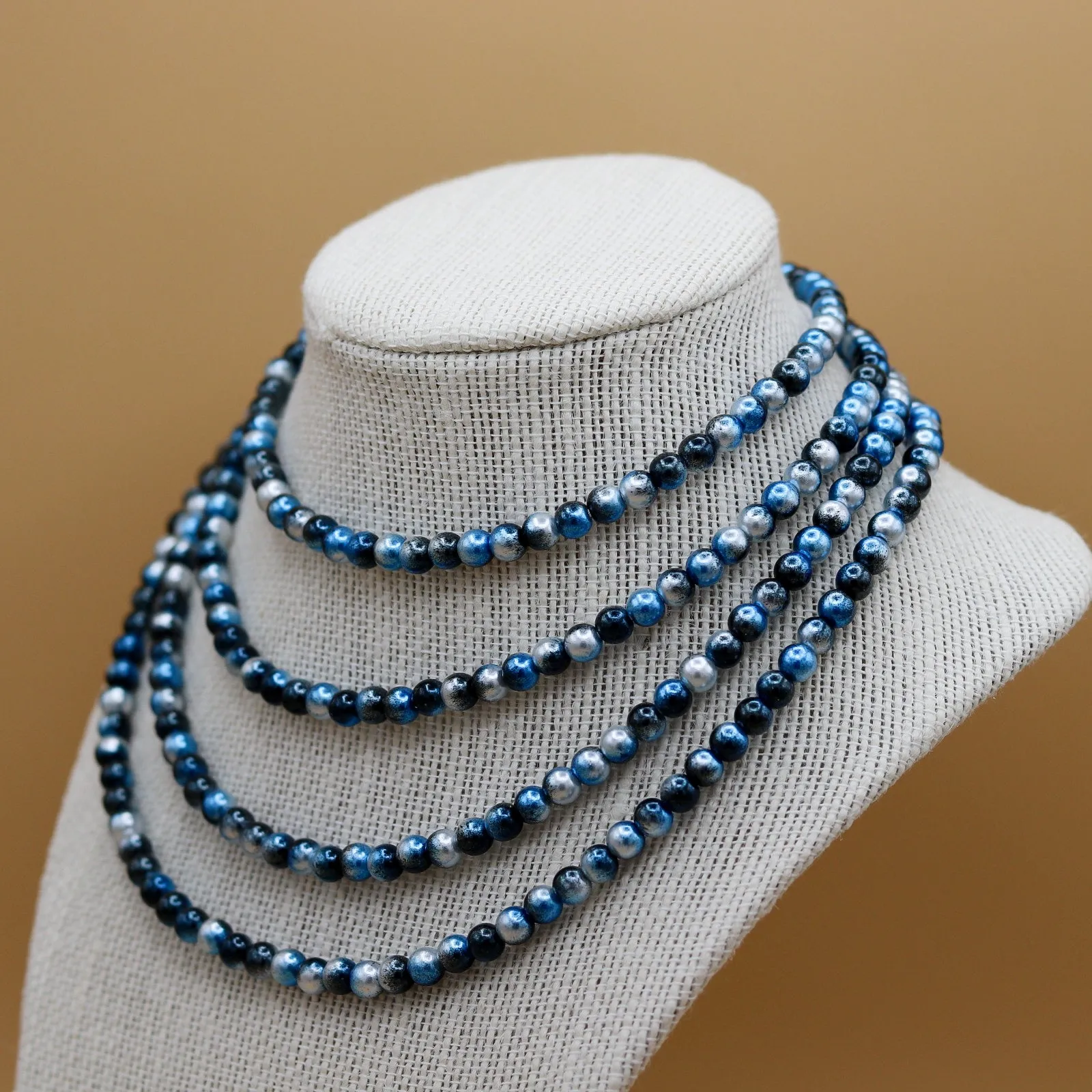 MTO | Necklace | Dainty Faux Pearl | Midnight Sky