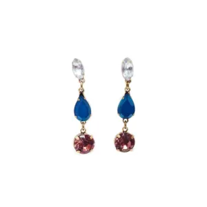MULTI COLOR TURQUOISE AND PINK EARRINGS  #FW1203504 (SE14)