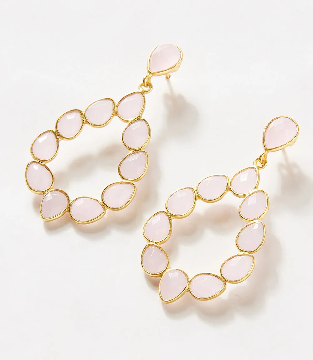 Multi Gemstone Drop Earrings