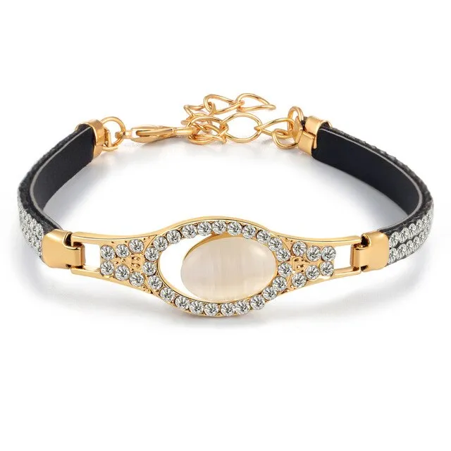 Multi-layer Gold Color Chain Heart or flowers/ Bracelets & Bangles/multiple Styles
