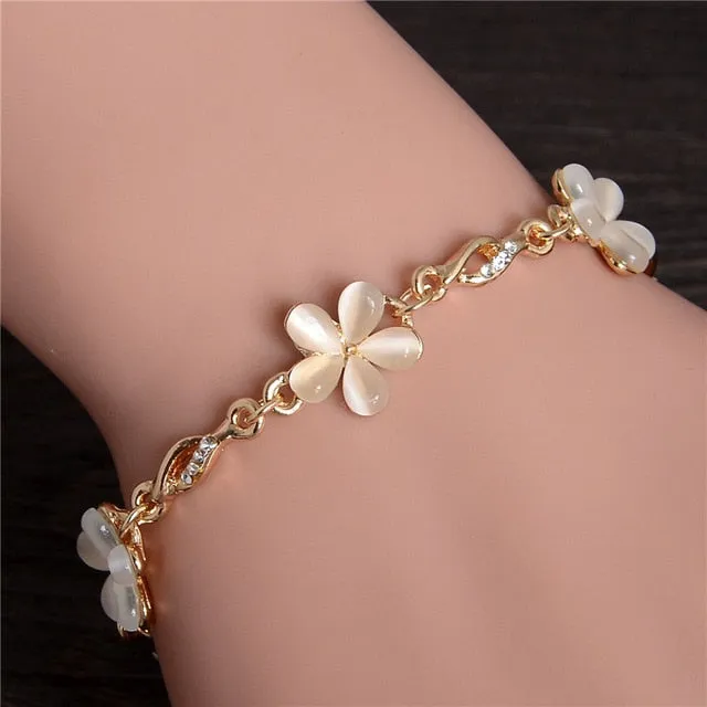 Multi-layer Gold Color Chain Heart or flowers/ Bracelets & Bangles/multiple Styles