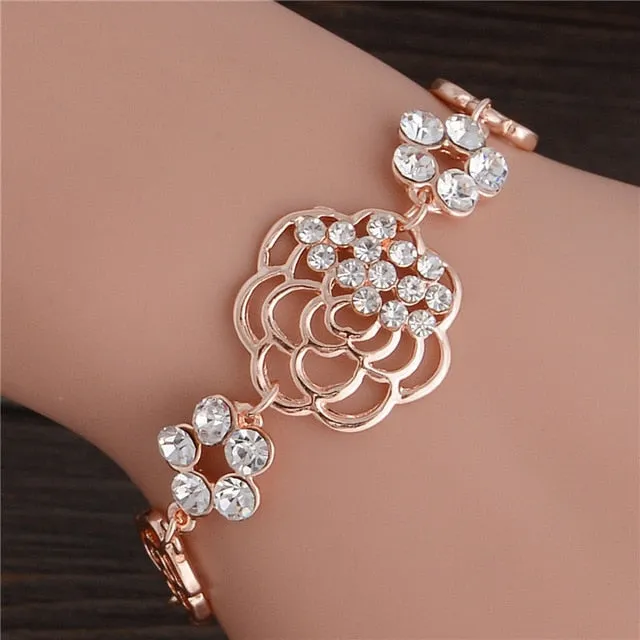 Multi-layer Gold Color Chain Heart or flowers/ Bracelets & Bangles/multiple Styles