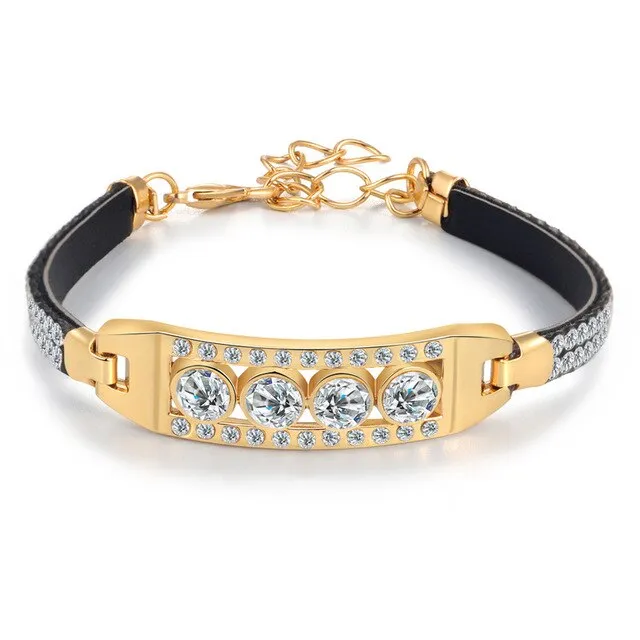 Multi-layer Gold Color Chain Heart or flowers/ Bracelets & Bangles/multiple Styles