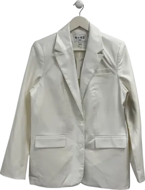 NA-KD Cream Tailored Blazer UK 8