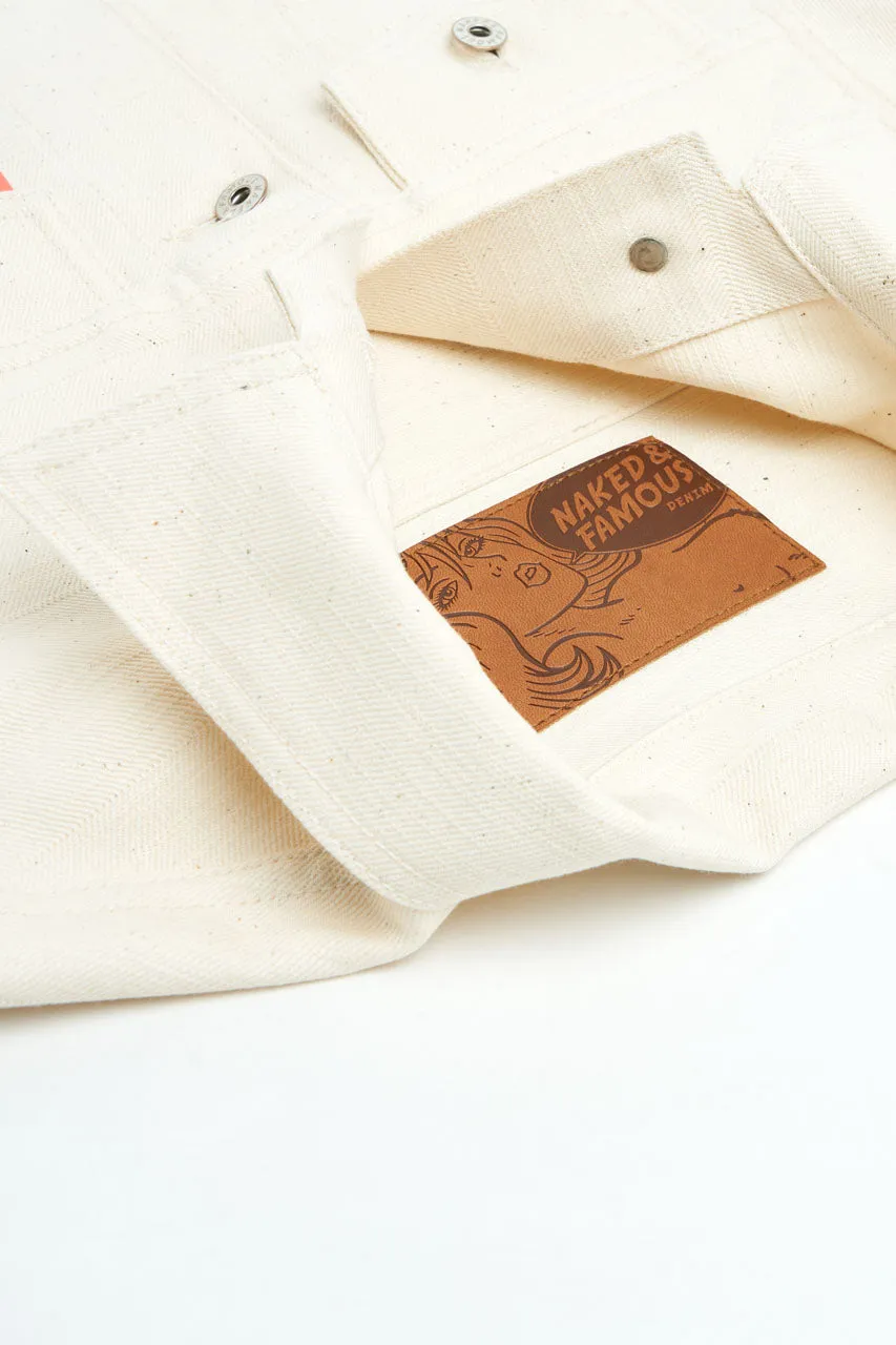 Naked & Famous Denim Jacket Undyed Frankenstein Denim
