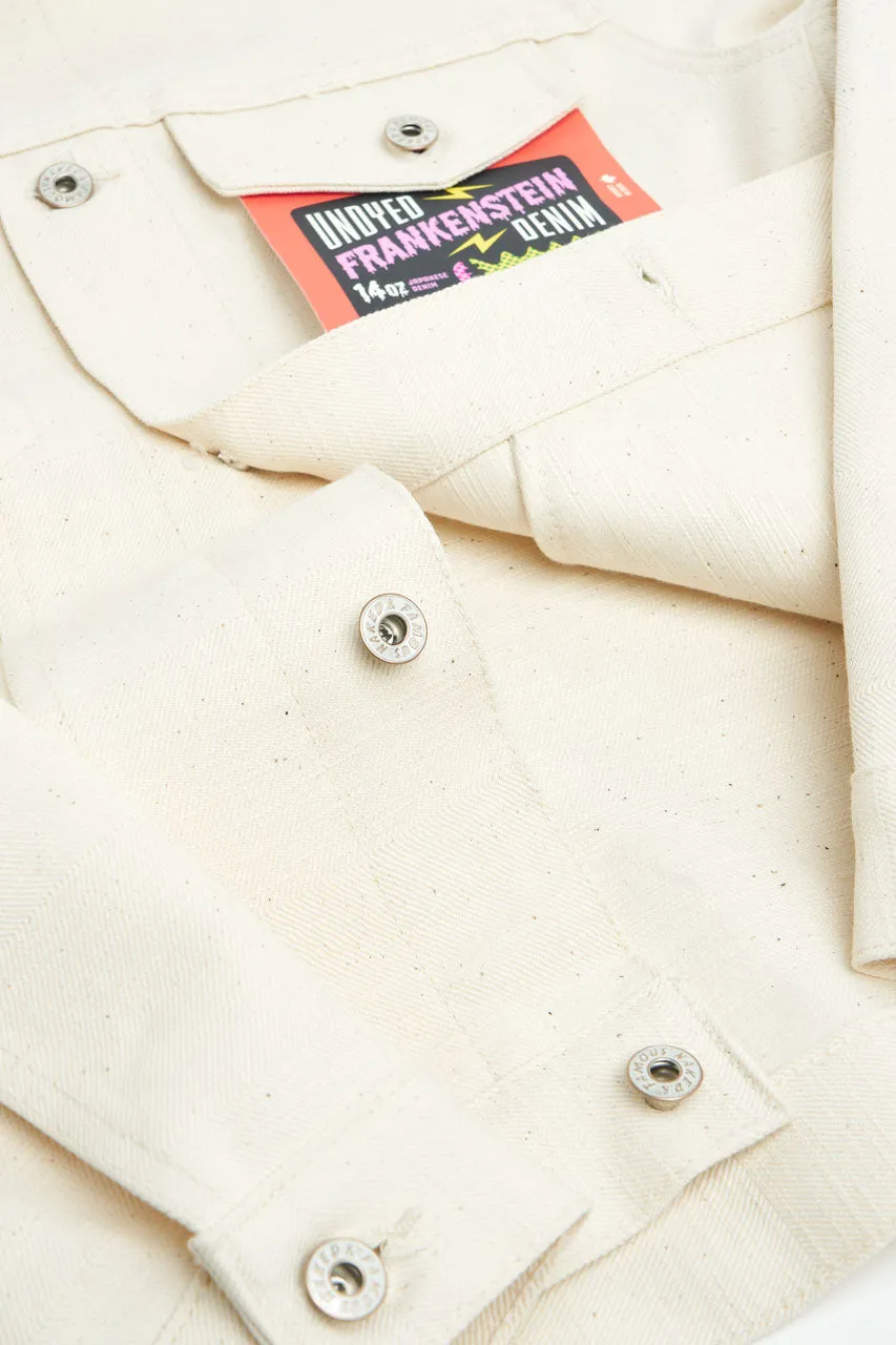 Naked & Famous Denim Jacket Undyed Frankenstein Denim