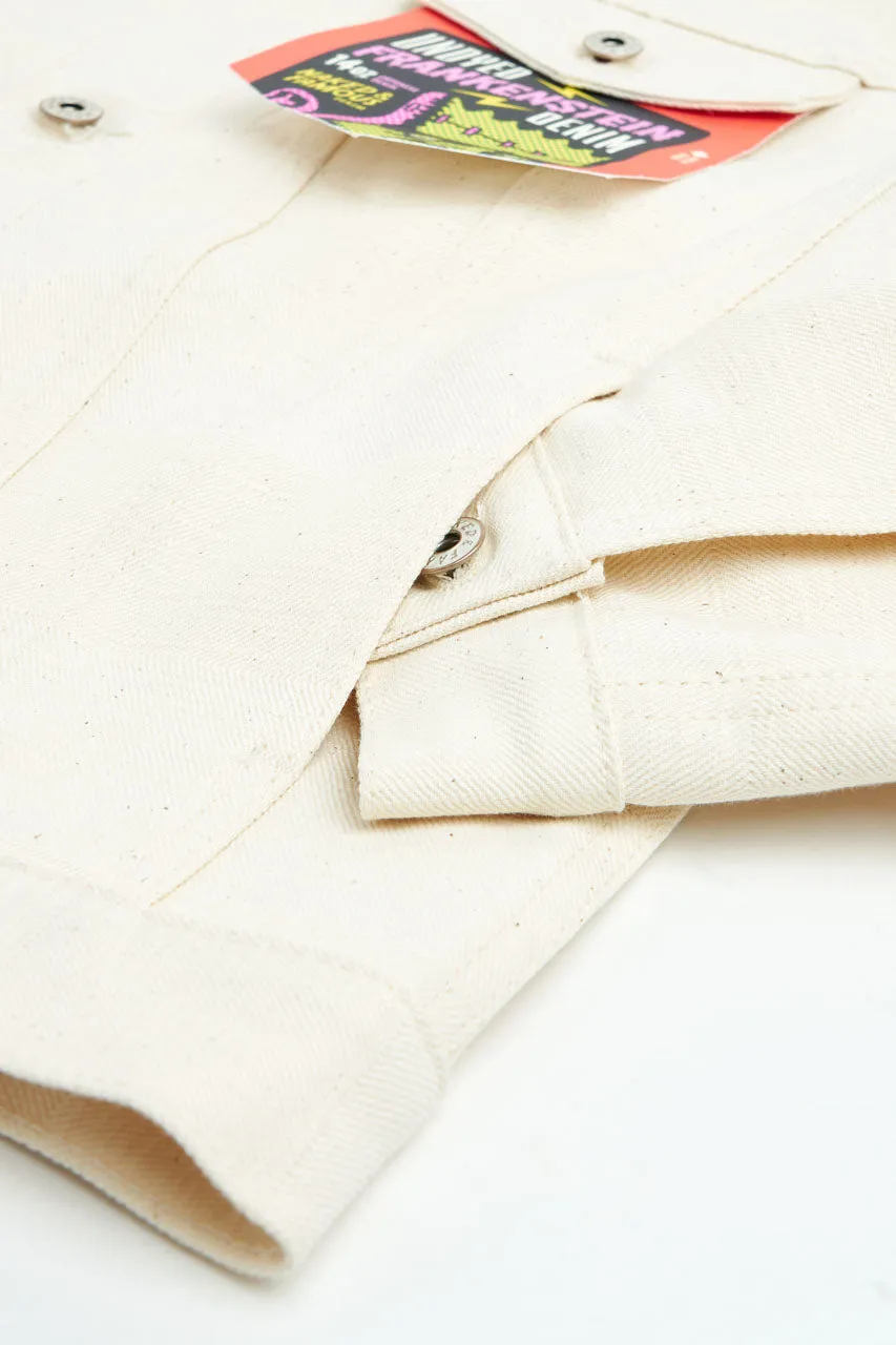 Naked & Famous Denim Jacket Undyed Frankenstein Denim