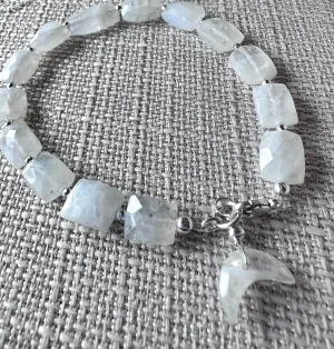 Natural Moonstone moon Beaded Bracelet