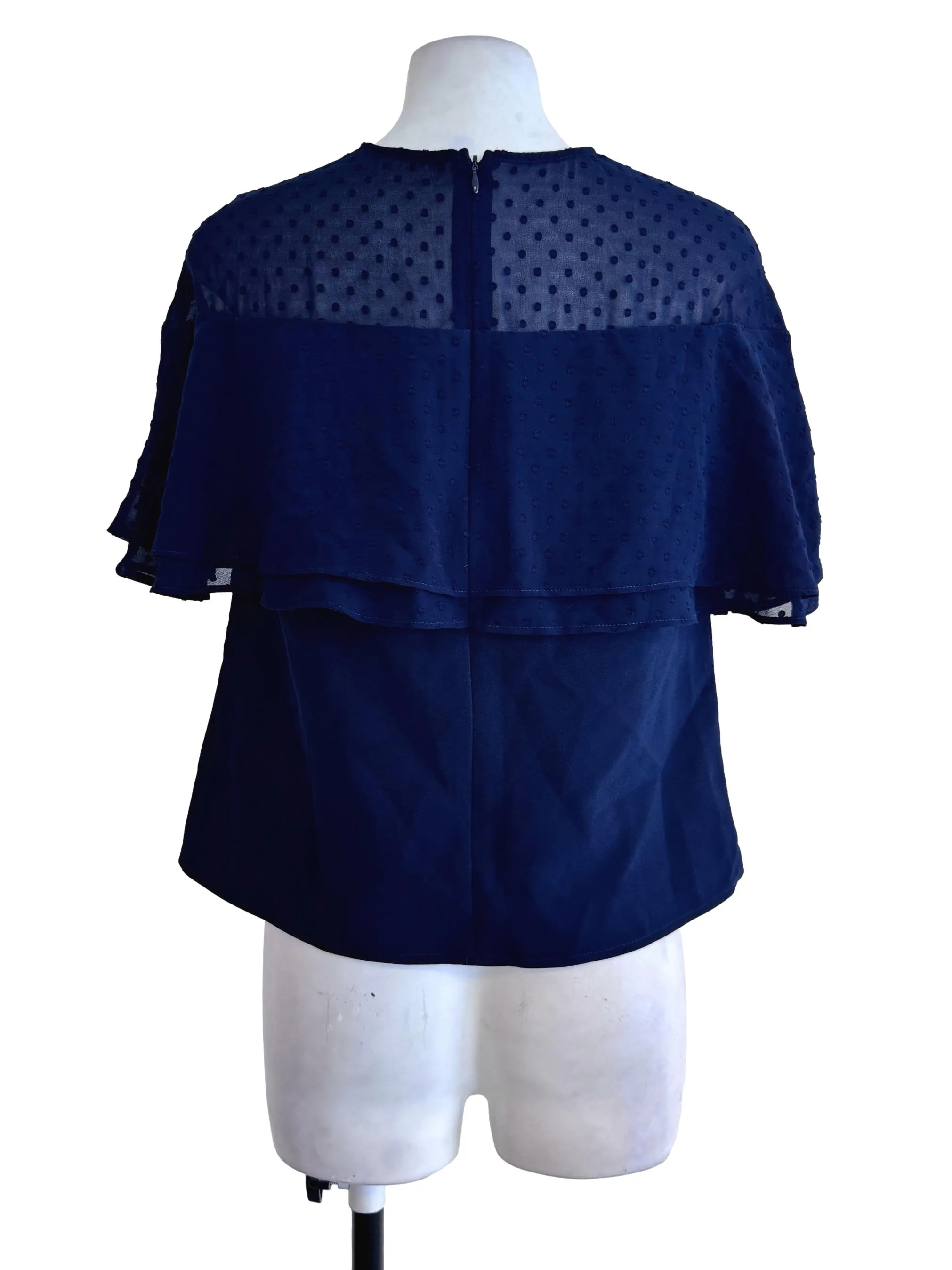 Navy Blue Laced Top