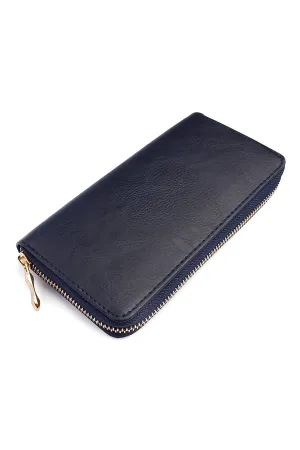 Navy Classic Single Zipper Wallet - Pack of 6