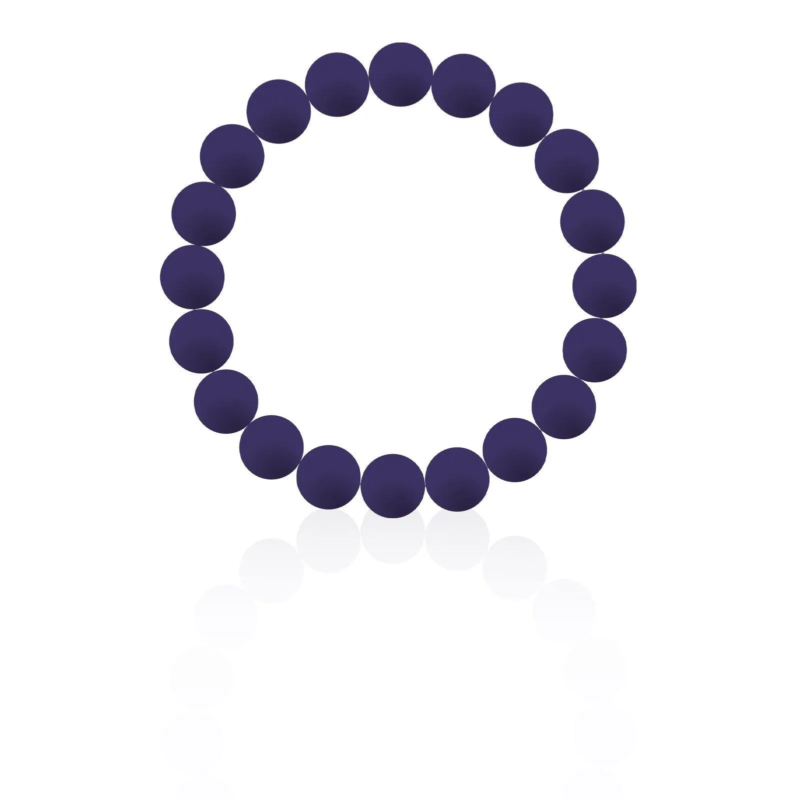 Navy Silicon rubber 9MM bead bracelets
