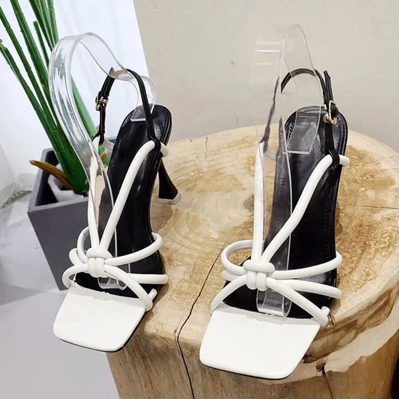 New Design Back Buckle Strap High Heels Gladiator Sandals Women