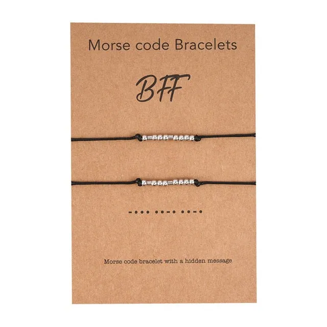 New DIY Charm Morse Code Bracelets For BFF Couples