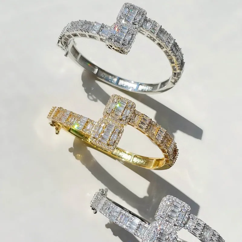 New Iced  Baguette AAA CZ Bangle