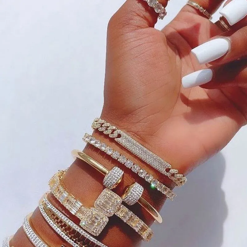 New Iced  Baguette AAA CZ Bangle