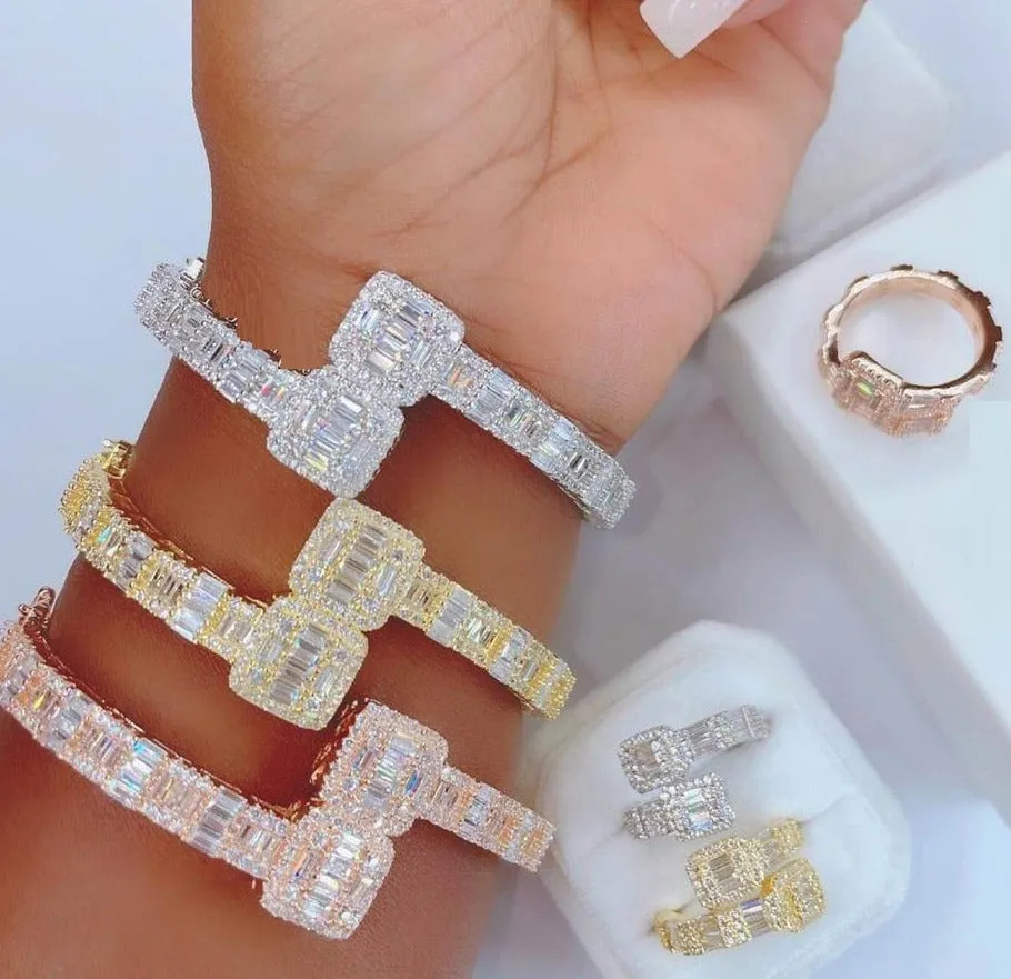 New Iced  Baguette AAA CZ Bangle