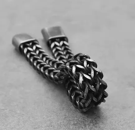 NEW Men's Jewelry Steel Chain Black Chain Bracelet Stainless Steel Magnetic Clasp Bracelets Male Punk Accessories, 21cm