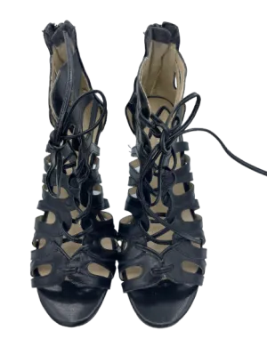 Nine West Ambroseo Black Gladiator Heels