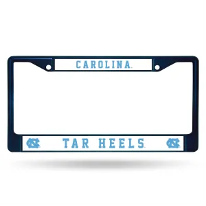 North Carolina Tar Heels License Plate Frame Metal Navy