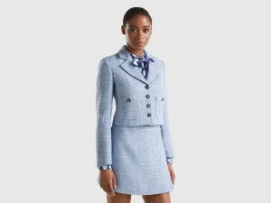 Notched Lapel Collar Solid Blazer