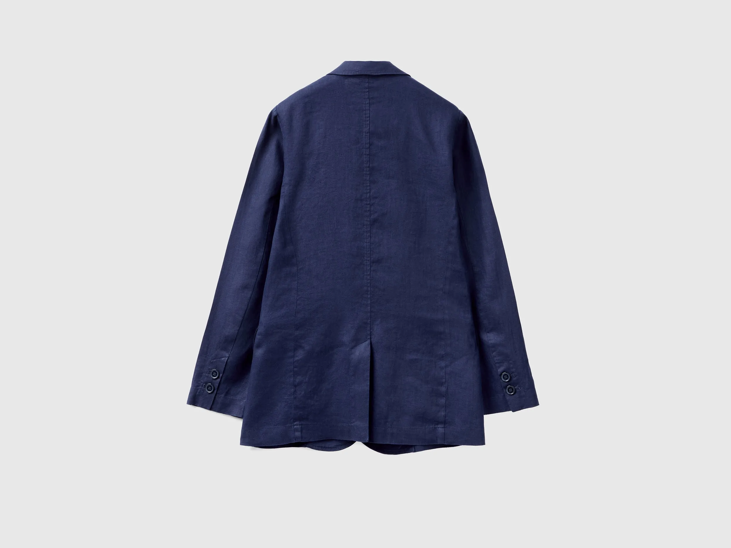 Notched Lapel Collar Solid Blazer