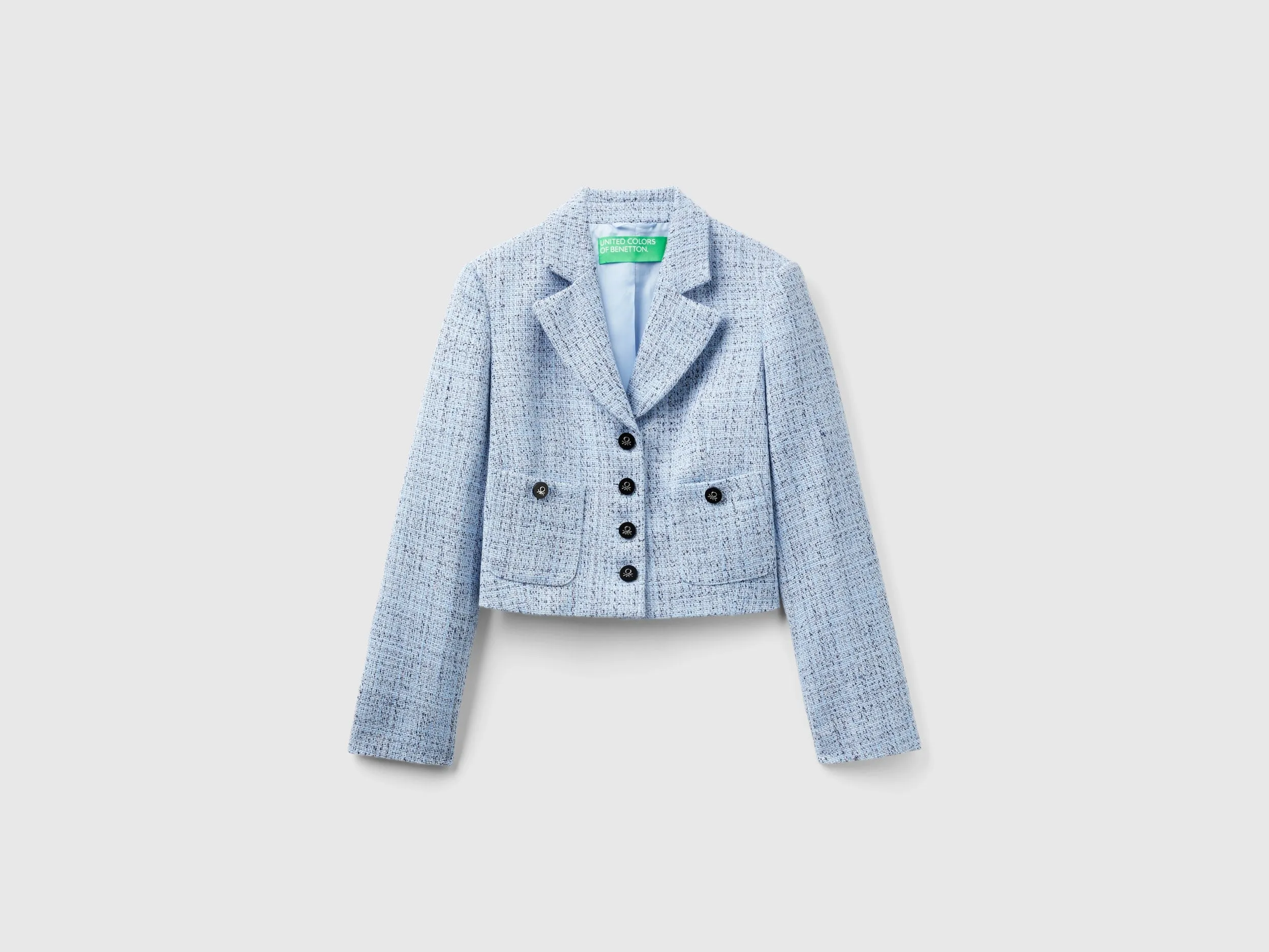 Notched Lapel Collar Solid Blazer