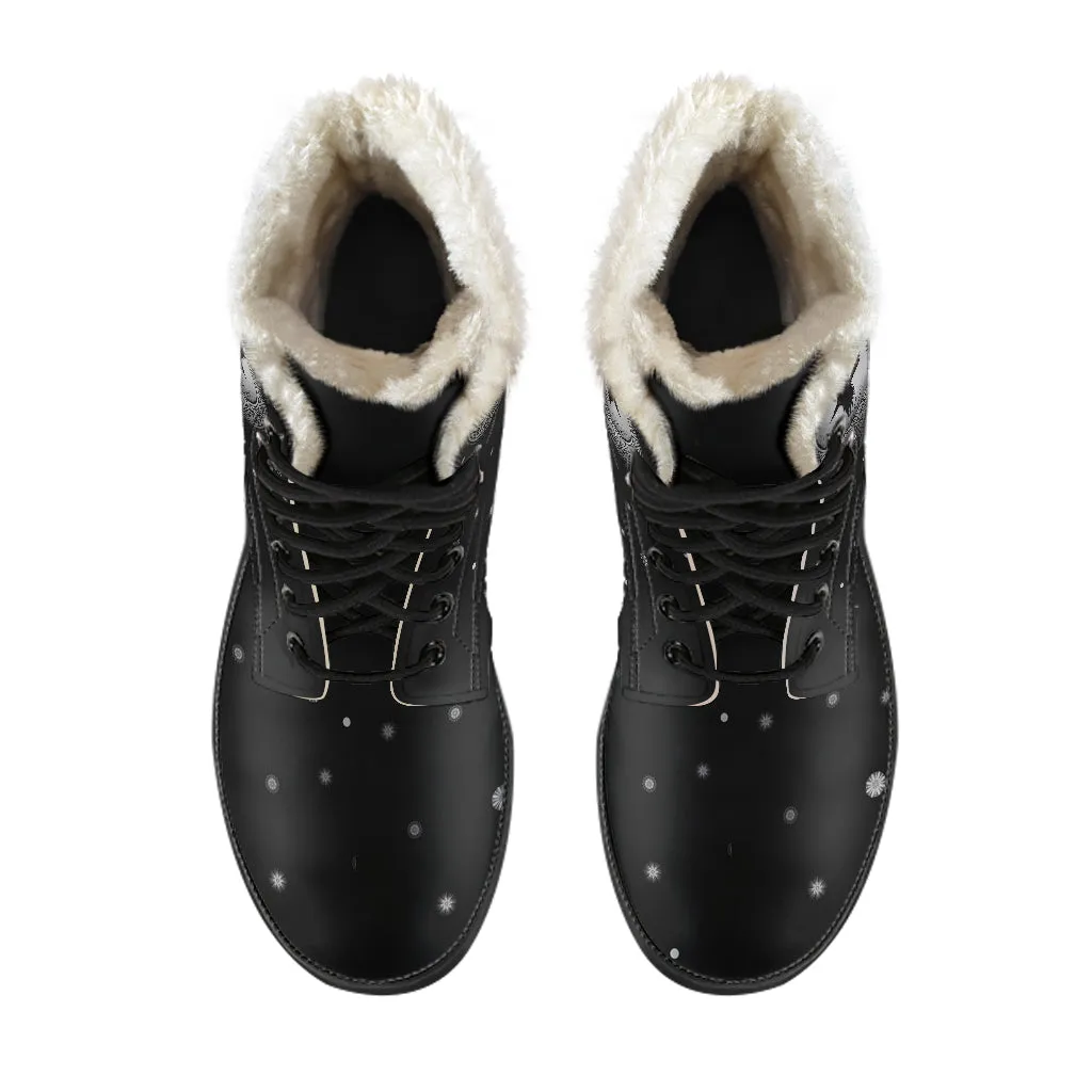 Odins Raven - Faux Fur Leather Boots