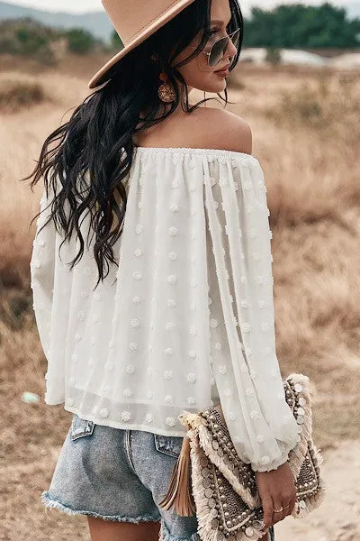 Off Shoulder Dotted top