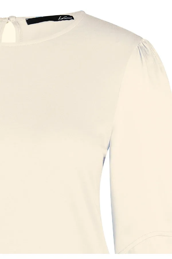 OFF WHITE BIMATERIAL BLOUSE