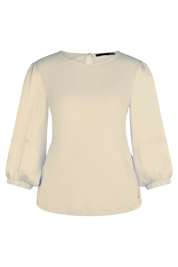 OFF WHITE BIMATERIAL BLOUSE