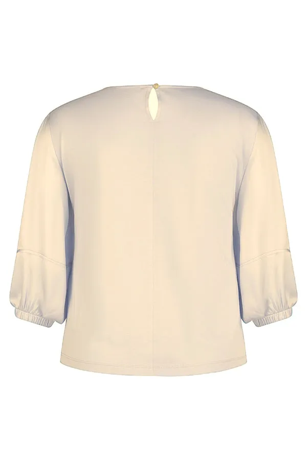 OFF WHITE BIMATERIAL BLOUSE