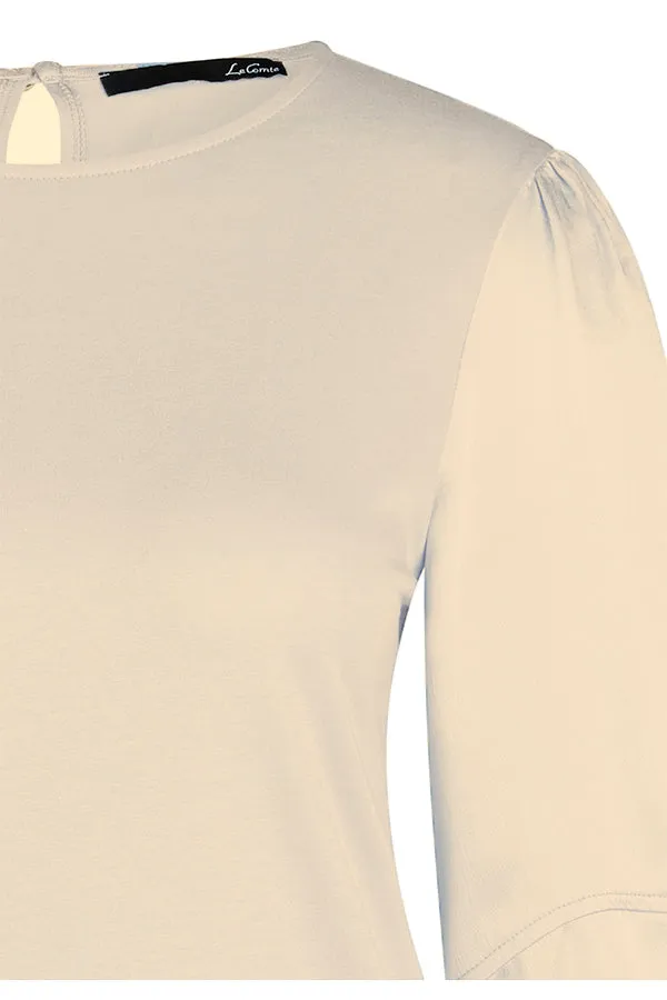 OFF WHITE BIMATERIAL BLOUSE