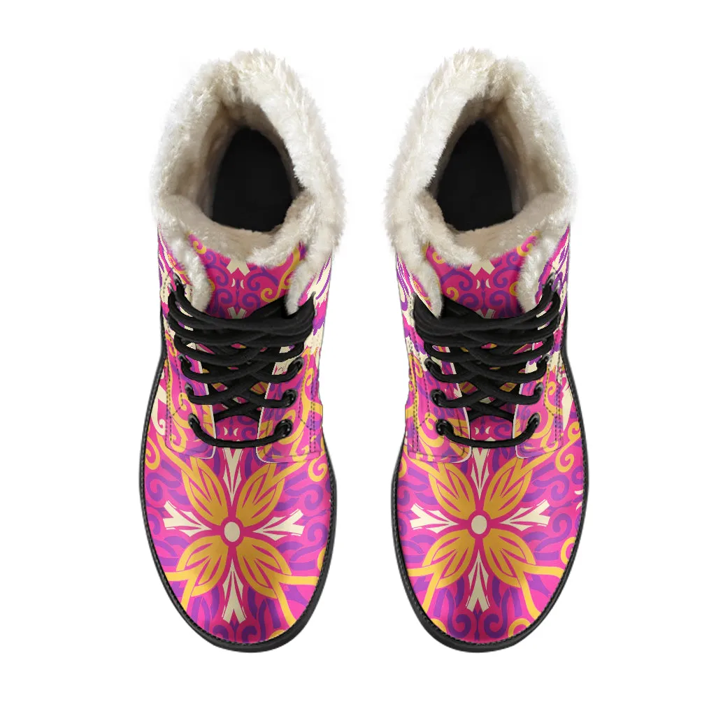 Ohm Mandala 2 Faux Fur Leather Boots
