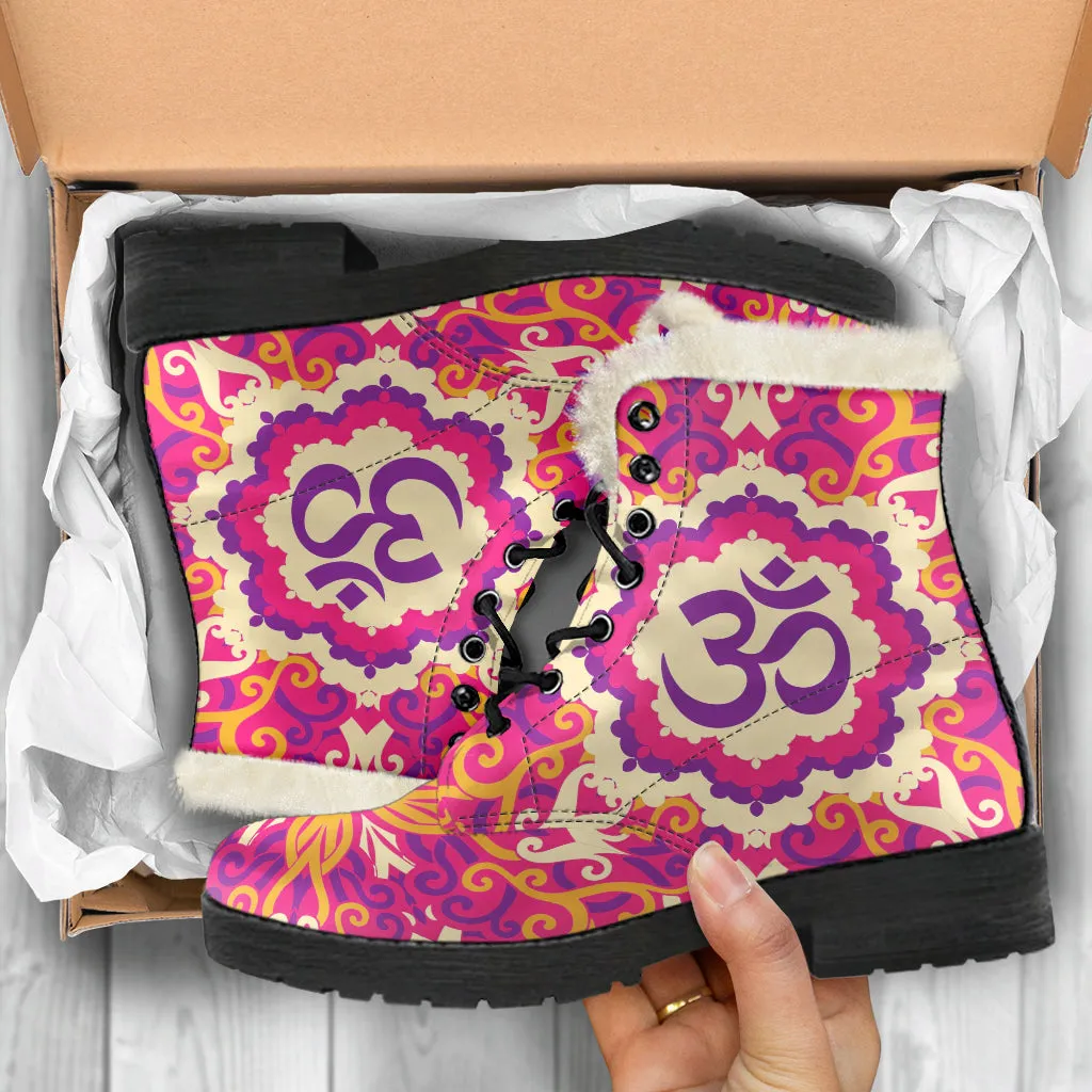 Ohm Mandala 2 Faux Fur Leather Boots