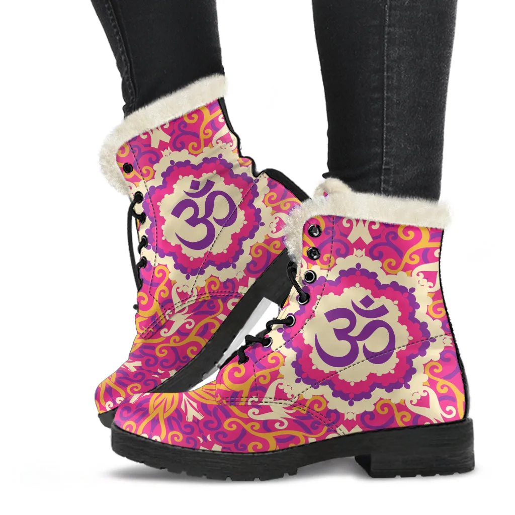 Ohm Mandala 2 Faux Fur Leather Boots