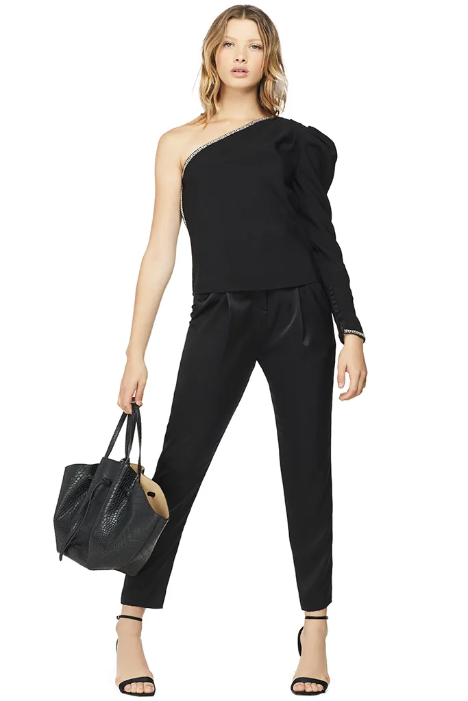 One Shoulder Crepe Top