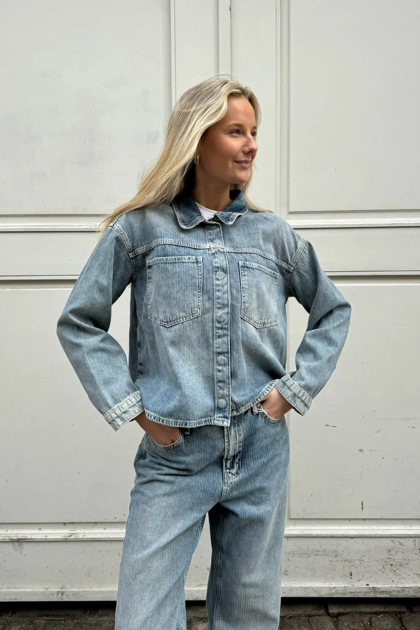 ONLOlive Denim Jakke - Medium Blå Denim