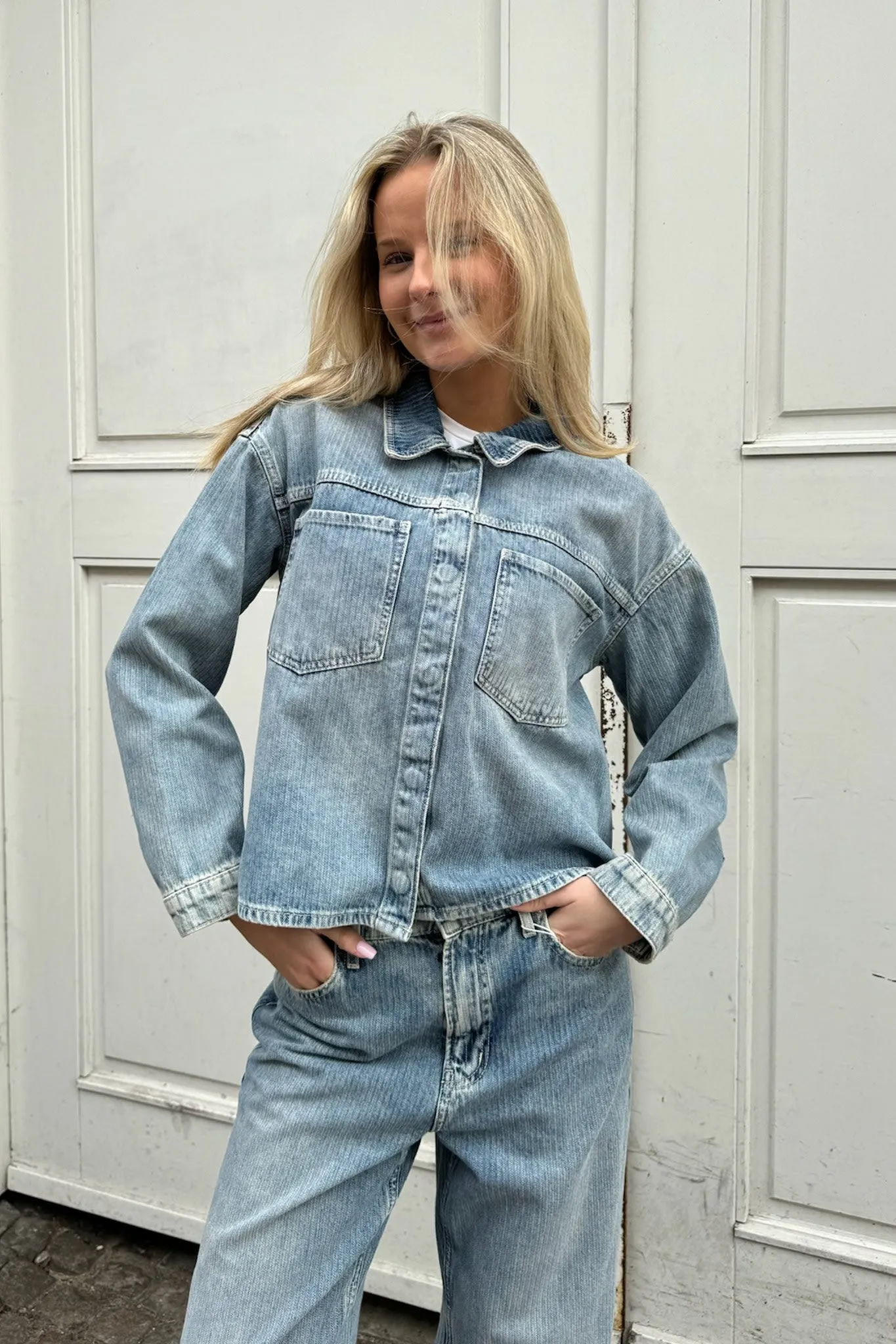 ONLOlive Denim Jakke - Medium Blå Denim