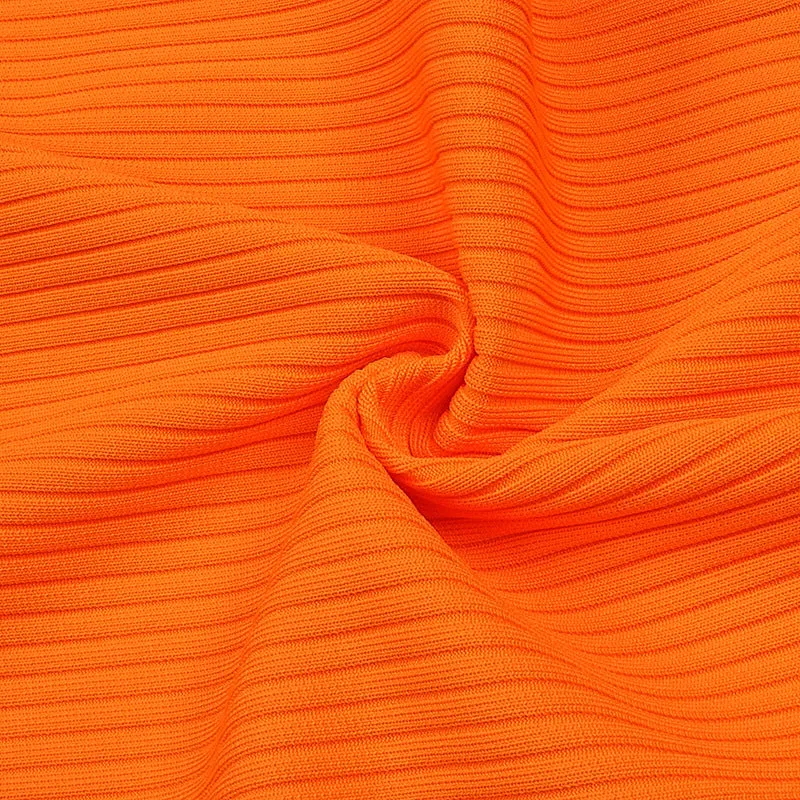 Orange Cross Hollow Out Backless Maxi Dress