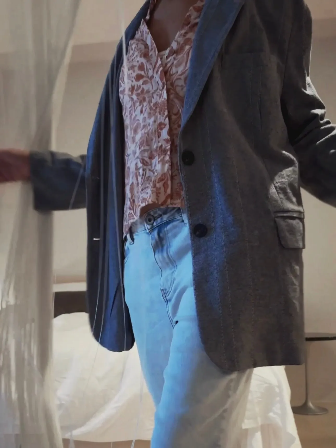 OVERSIZE BLAZER - GREY