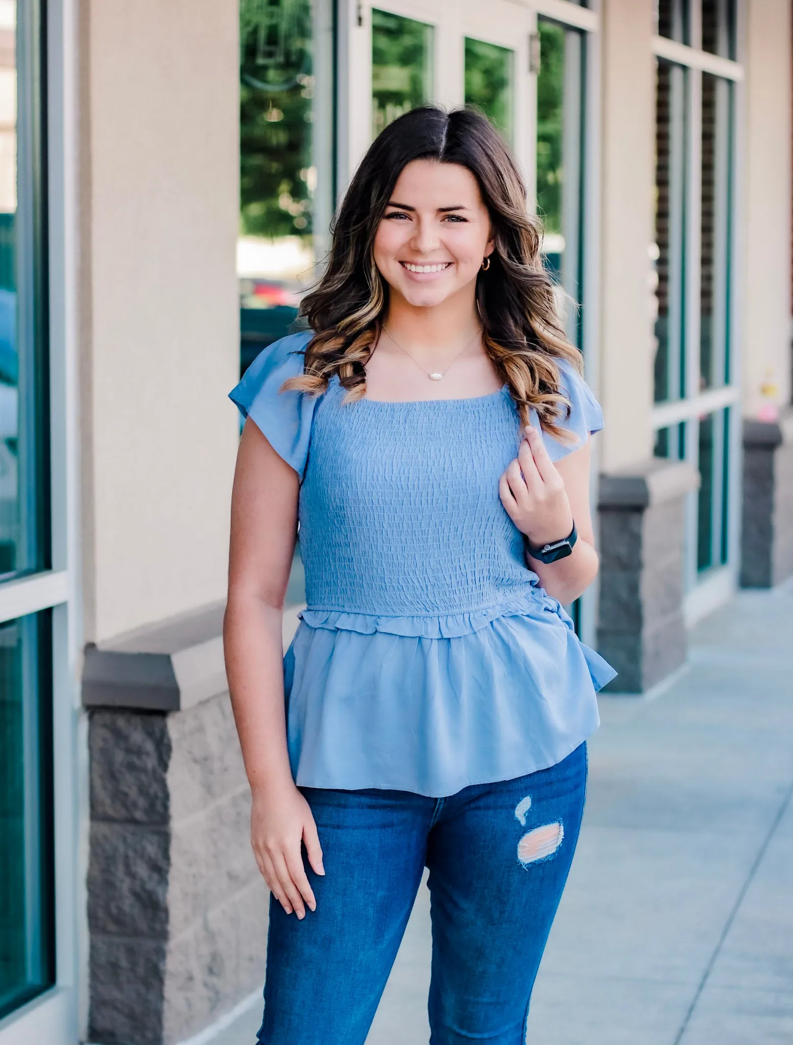 Parade Float Smocked Top