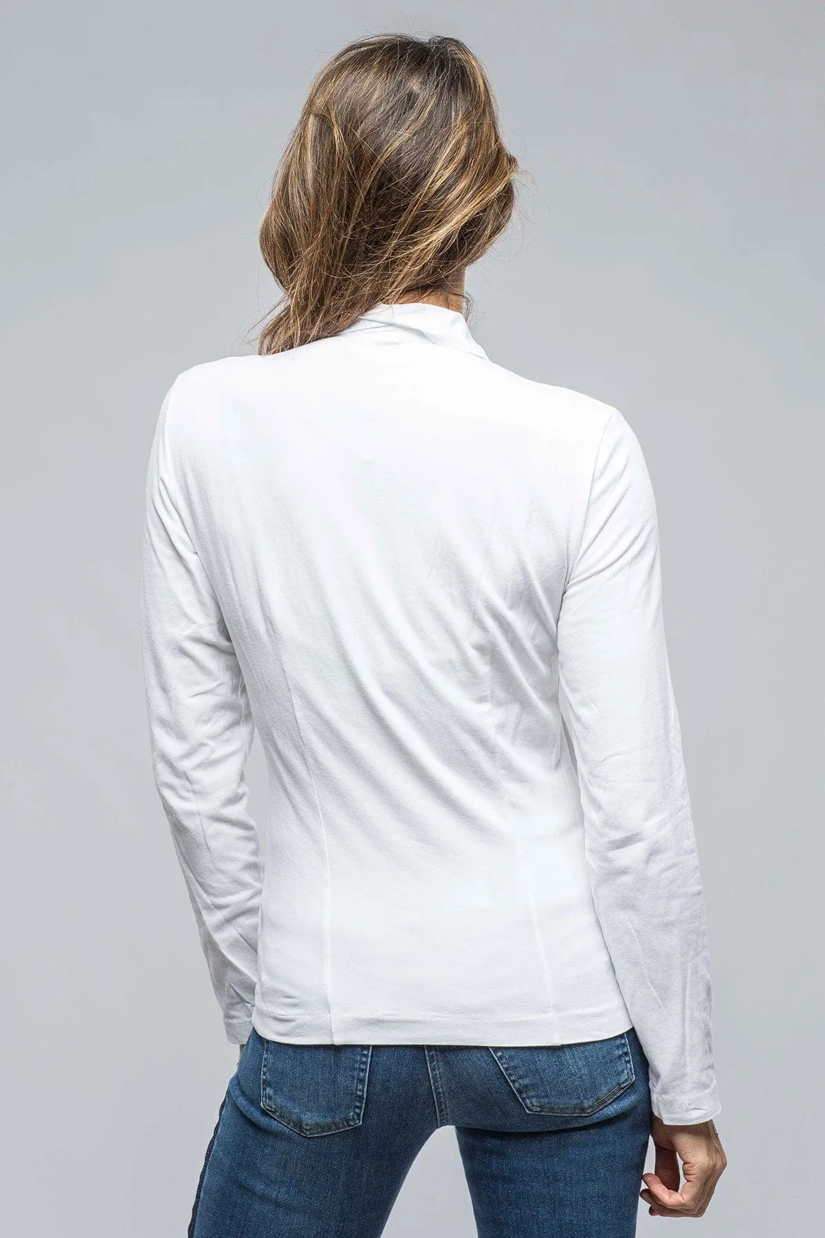 Pennelope Ruffle Front Shirt In White