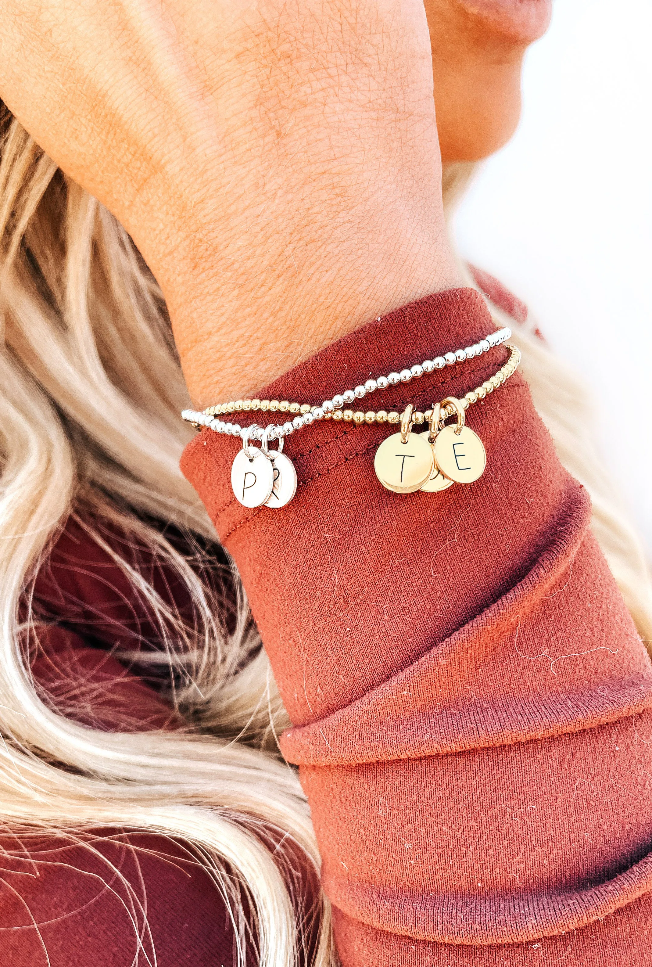 Personalized Initial Stretch Bracelet