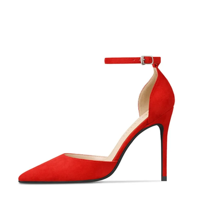 Petite Pointy Toe Ankle Strap Heels GS59