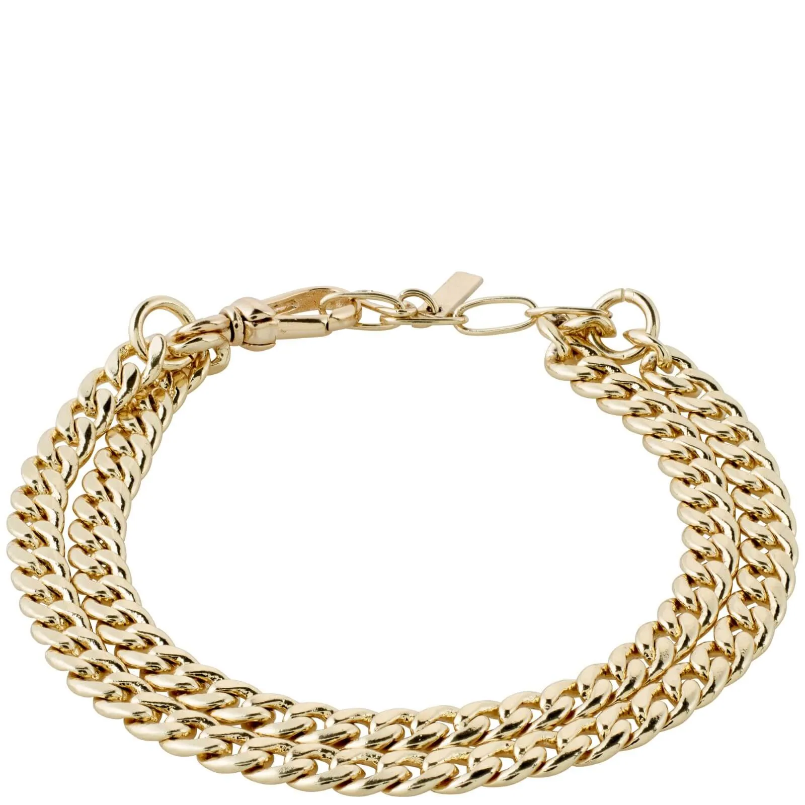Pilgrim Blossom Gold Curb Chain Bracelet